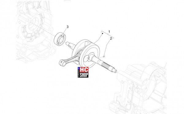 Vespa Primavera 50 TECH E5 - Motor - Kurbelwelle
