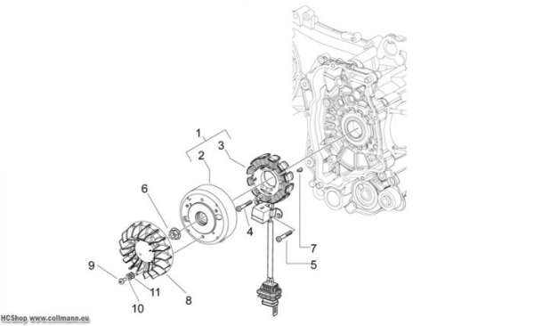 Aprilia Schwungmagnetstarter Sport City ONE 4T E3 125