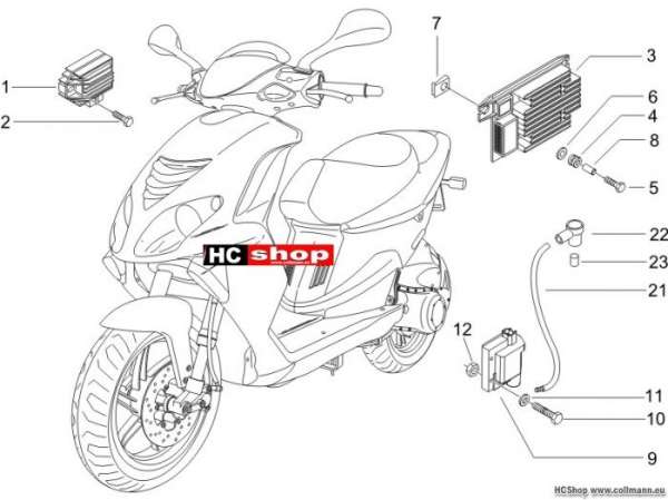 Piaggio Spannungsreglerern NRG 50 Purejete