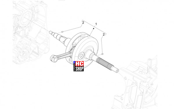 Vespa Sprint S 125 E5+ - Motor - Kurbelwelle