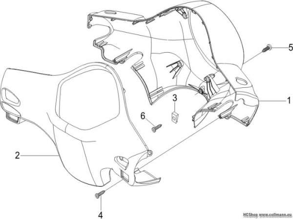 Vespa Lenkerdeckung LX 125 4T