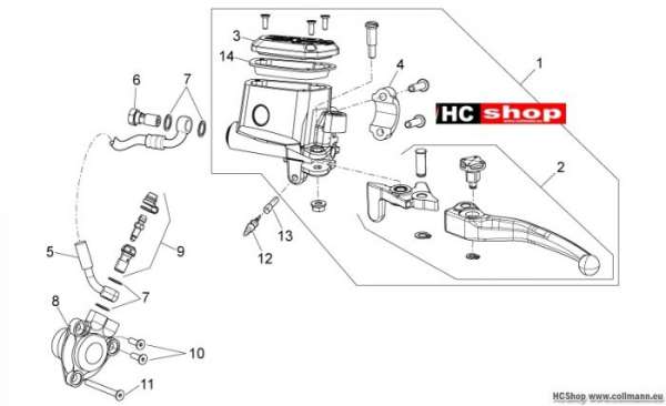 Aprilia Kupplungspumpe Shiver 750