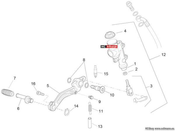 Aprilia RSV4 RR Race Pack Hinterradbremspumpe