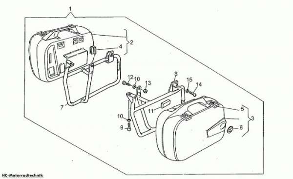 Moto Guzzi Suitcase kit Nevada 750