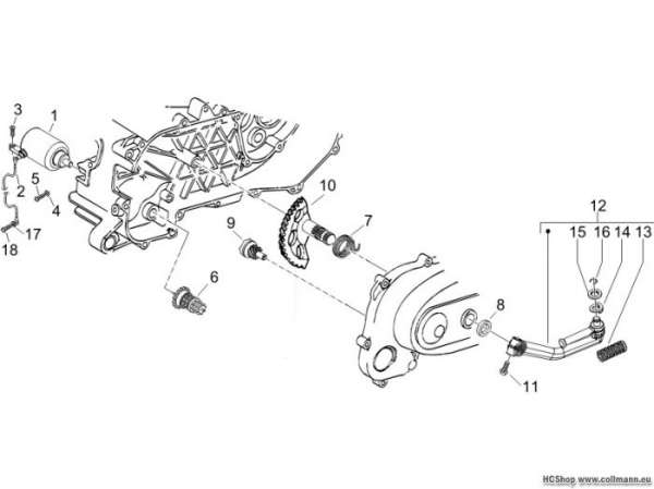 Gilera Starter - Elektrischer starter Runner 50 SP