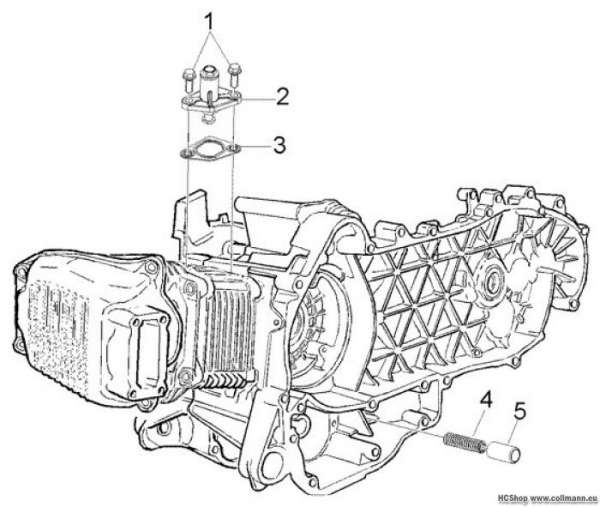 Vespa Ketten spanner-by-pass ventil LX 150