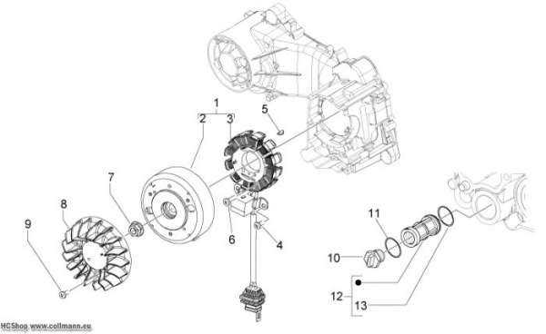 Aprilia Schwungmagnetstarter Scarabeo 50 4T NET