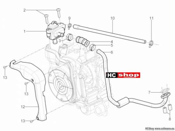 Aprilia Motard 125 Gehäuse nebenluft