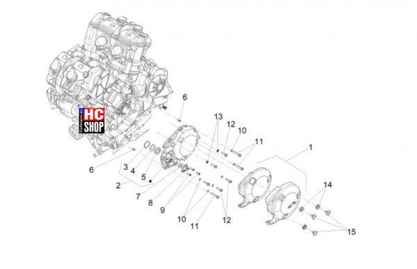 Aprilia Tuono V4 Factory 1100 E5+ - Motor - Zünderdeckel