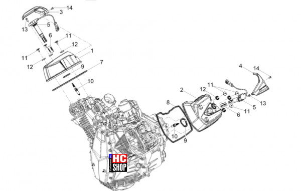 Moto Guzzi Stelvio E5+ - Motor - Zylinderkopfabdeckung