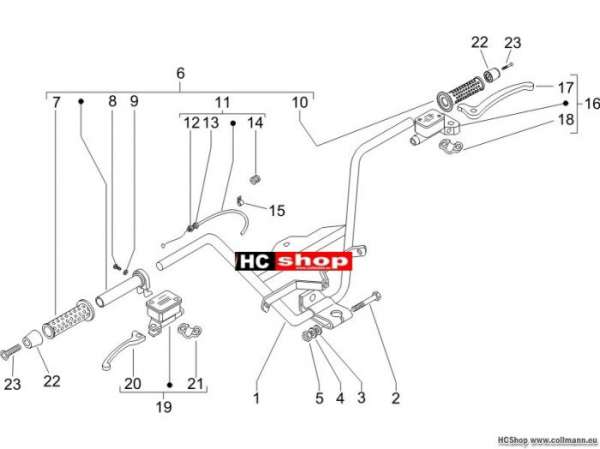 Piaggio Lenker - Hauptbremszylinder X8 250