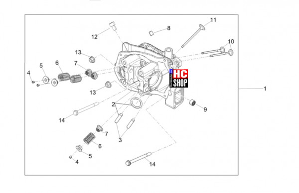 Aprilia SXR 50 E5+ - Motor - Einheit Kopf-Ventil