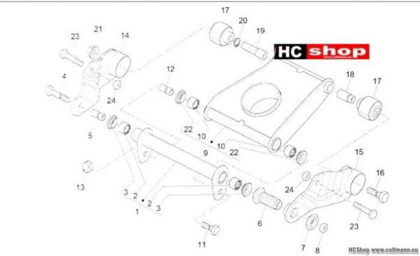 Piaggio MP3 Sport ABS 500 Schwingarm