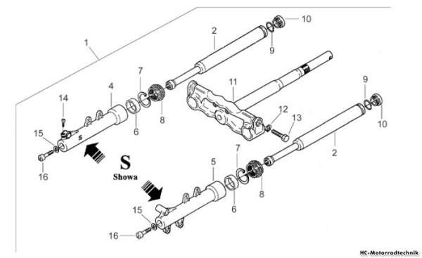 Aprilia Showa SR Air (Oriz. Cylinder) 50