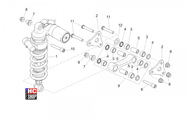Aprilia RSV4 1100 Factory E5 - Radaufhängungen - Stossdämpfer