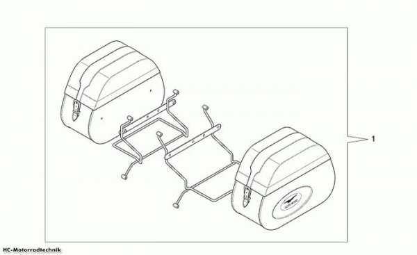 Moto Guzzi Side cases California Special Sport 1100