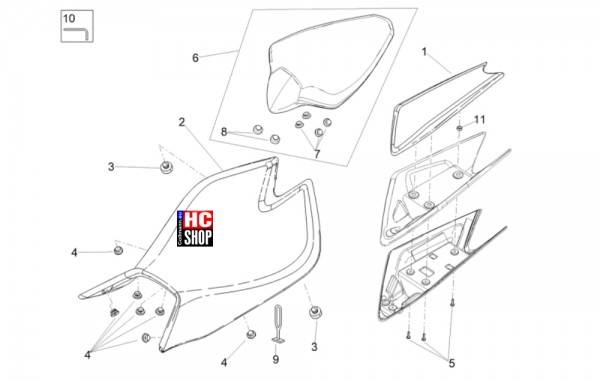 Aprilia RSV4 1100 Factory E5 - Aufbau - Sitz