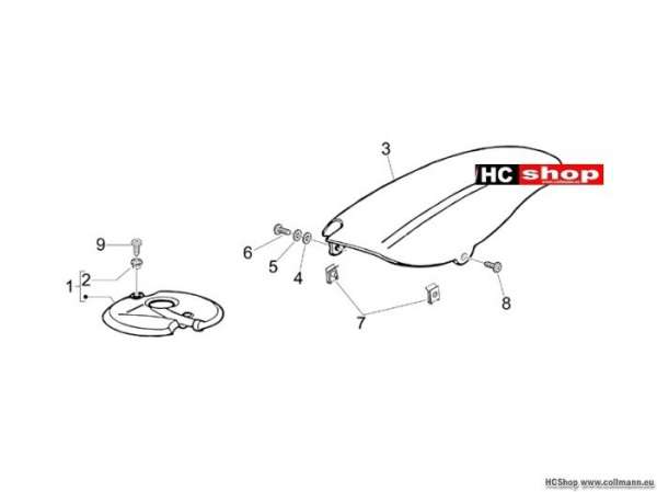 Piaggio Radgehäuse - Radkotflügel TPH 50