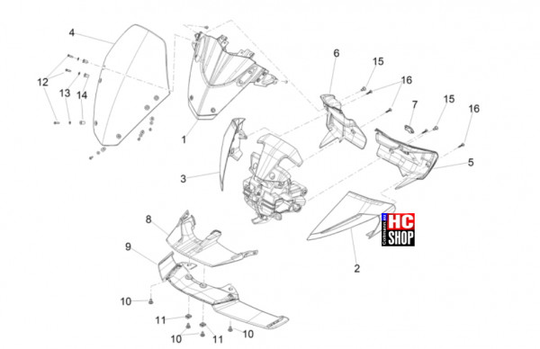Aprilia Tuono V4 Factory 1100 E5+ - Aufbau - Verkleidung