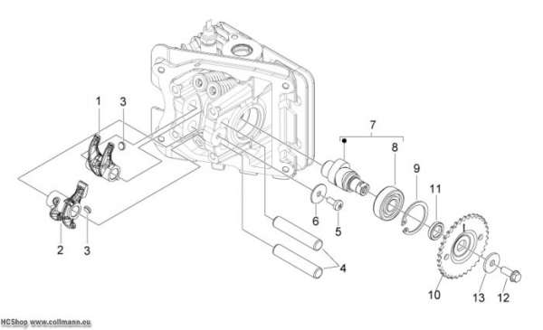 Aprilia Ventilschaltung Scarabeo 50 4T NET