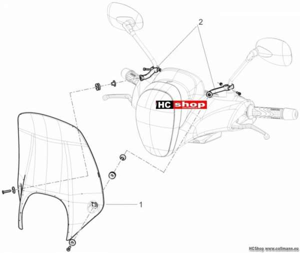 Piaggio Windschutzscheibe - Scheiben Beverly 350