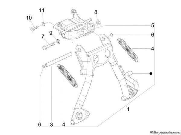 Vespa Kippständer/en LX 50 2T