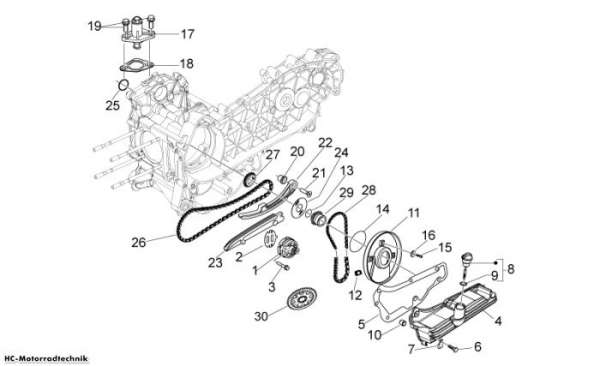 Aprilia Ölpumpe Sport City ONE 4T E3 125