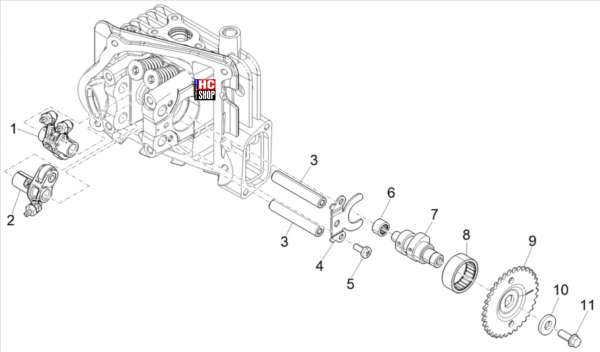 VESPA Sprint 50 E5 Motor Schwinghebelhalterung
