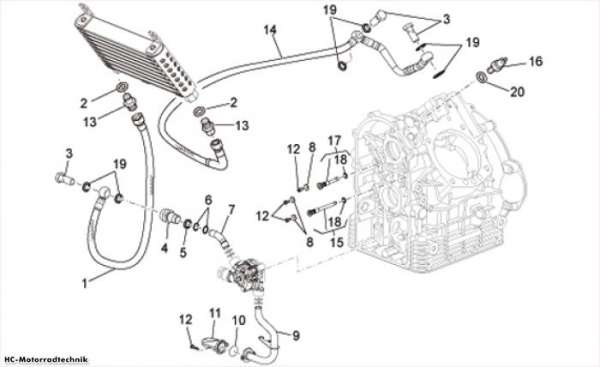 Moto Guzzi Schmierung Stelvio 1200 NTX ABS