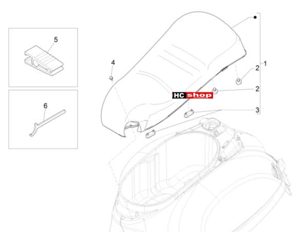 VESPA GTS 125 E4 ABS 4T SUPER Sitzbank