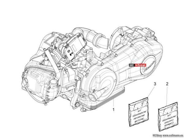 Vespa Primavera 150 Motor, komplett
