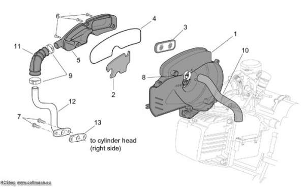 Aprilia Secondary air Scarabeo 4T E2 50