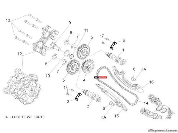 Aprilia Vrd. Zylindersteuer Dorsoduro 750