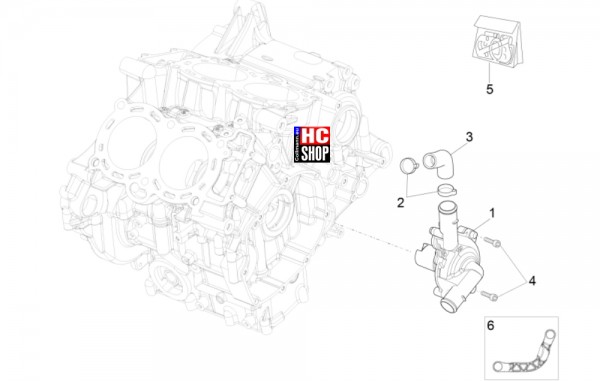 Aprilia RSV4 1100 Factory E5 - Motor - Wasserpumpe
