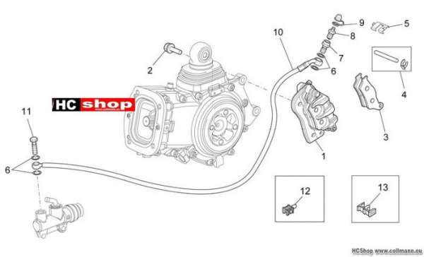 Moto Guzzi Griso 8V Hinterradbremszange