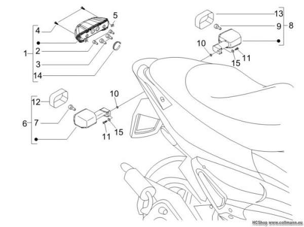 Gilera Hinterleuchten - Blinkleuchten Runner 50 purejet