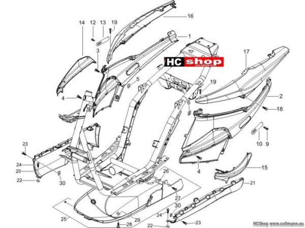 Piaggio Seitenabdeckung - Spoiler nrg power dd