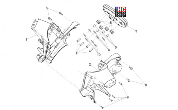 Aprilia RS 660 Factory E5+ - Vordere Lichter-Instrumente