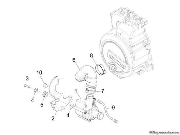 Piaggio Wasserpumpe MP3 125 ie