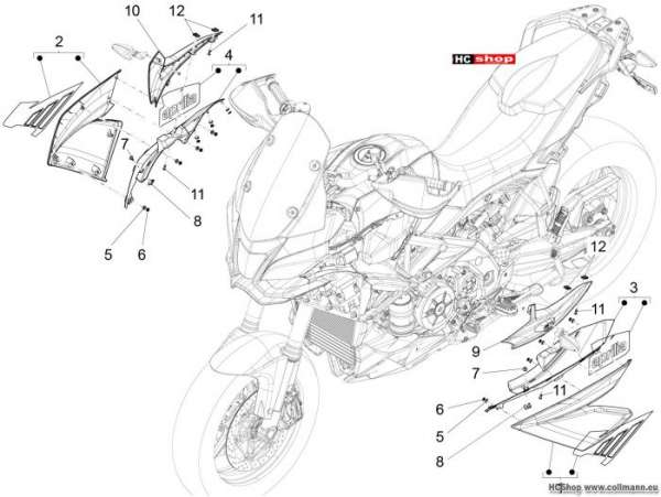 Aprilia Caponord 1200 Rally Seitenverkl
