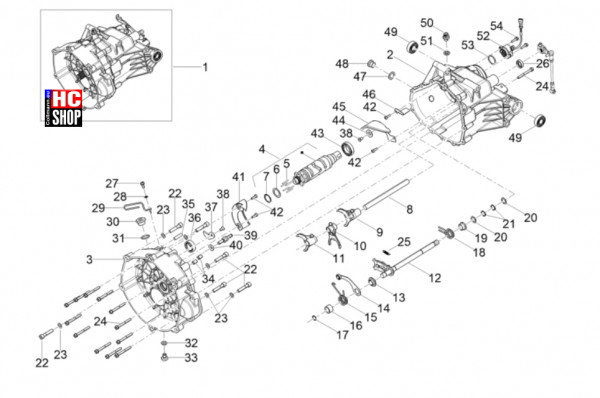 Moto Guzzi V7 Special 850 E5+ - Motor - Schaltgetriebe-Schaltgabel