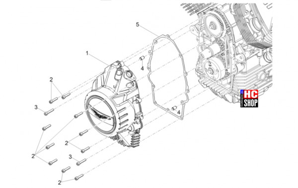 Moto Guzzi V85 TT Strada E5 - Motor - Zünderdeckel