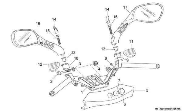 Aprilia Lenkstange Leonardo 125-150