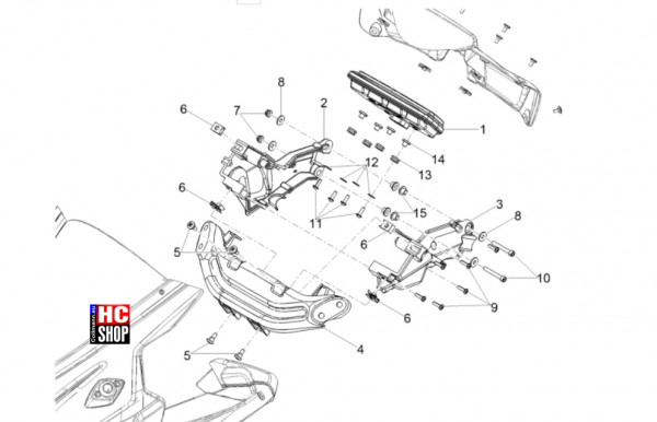 Aprilia RS 125 E5+ - Vordere Lichter-Instrumente
