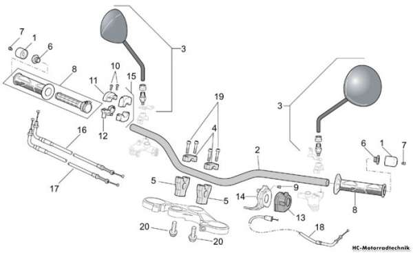 Aprilia Lenkstange Tuono 1000