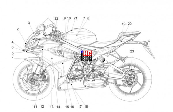 Aprilia RS 660 E5+ - Aufbau - Deko