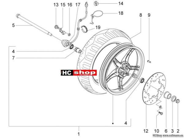 Piaggio Vorderrad nrg power dd