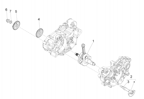 Aprilia Motor Kurbelwelle RS 125 ABS