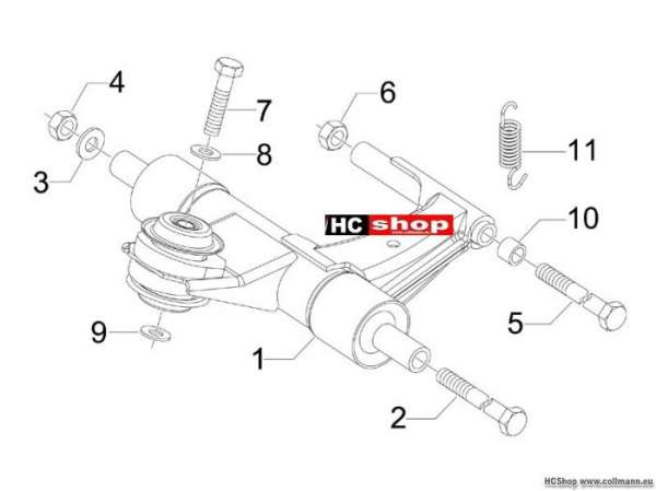 Vespa Sprint 50 Schwingarm