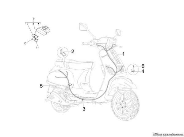 Vespa Hauptkabelbaum S 125 4T